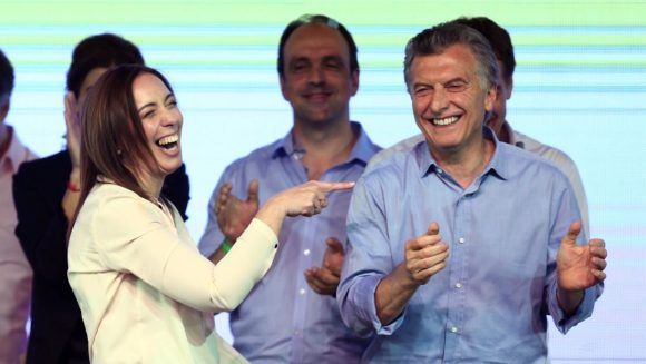 Macri en su celebración. Foto: Reuters.