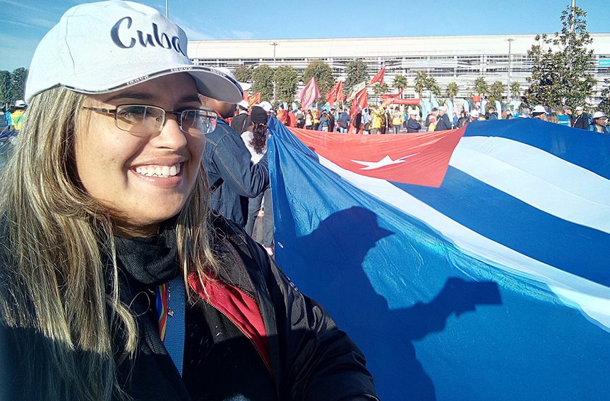 La manzanillera Suzanne Santiesteban Puerta, participa como invitada en el XIX Festival Mundial de la Juventud y los Estudiantes // Fotos cortesía de la entrevistada