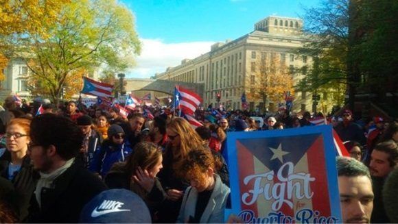 Los manifestantes se concentraron frente al Capitolio federal en la capital norteamericana. | Foto: @Eric_LeCompte