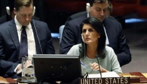 Embajadora estadounidense ante la ONU, Nikki Haley. Foto: EPA