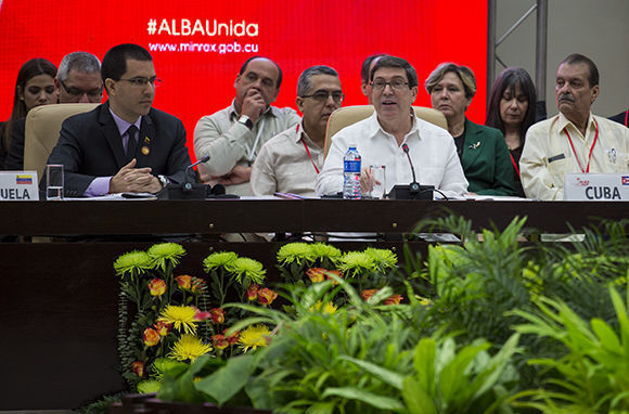 El Canciller cubano, Bruno Rodríguez Parrilla, inauguró el XVI Consejo Político del ALBA-TCP en La Habana. Foto: Irene Pérez/ Cubadebate.