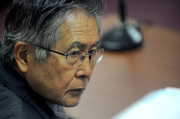 Alberto Fujimori durante un juicio en 2009. Foto: AFP.