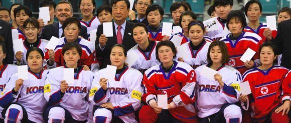 Equipo unificado de Corea. Foto tomada de ADN 40.