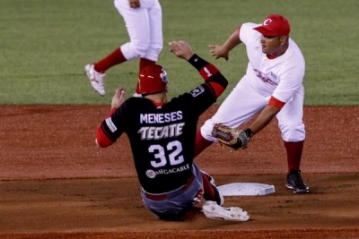 Juego entre Alazanes de Granma, de Cuba, y Tomateros de Culiacán, de México, en la 60 Serie del Caribe de Béisbol, en el Estadio Panamericano de Jalisco, Guadalajara, México, el 3 febrero de 2018.