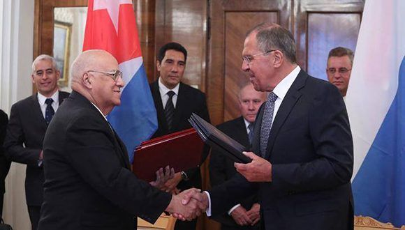 Lavrov comenzó el diálogo reiterando las condolencias y la solidaridad del gobierno ruso con Cuba tras el reciente accidente aéreo. Foto: @GerardoPPortal/ Twitter