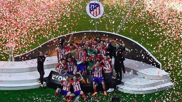 El Atlético de Madrid se alza con su tercera Europa League. Foto: AFP