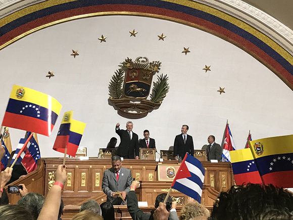 El Presidente cubano este miércoles ante la Asamblea Nacional Constituyente de Venezuela. Foto: @AnaTeresitaGF/ Twitter