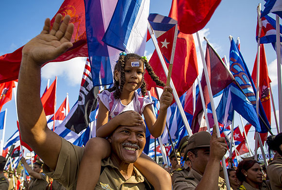 Desfile por el Primero de Mayo, La Habana, Cuba. Foto: Ismael Francisco/ Cubadebate.