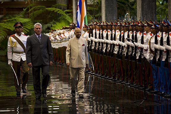 Recibe Díaz Canel a presidente de La India