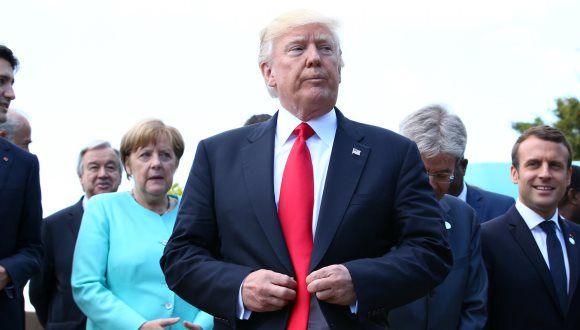 Donald Trump en la Cumbre del G-7. Foto: Reuters.