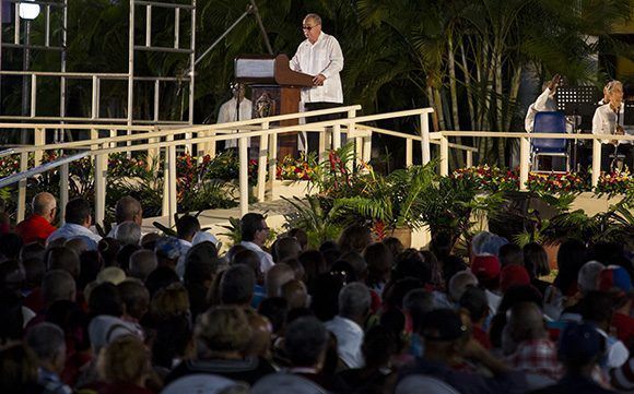 Lázaro Expósito Canto, miembro del Comité Central y Primer Secretario del Partido Provincial de Santiago de Cuba. Foto: Irene Pérez/ Cubadebate.
