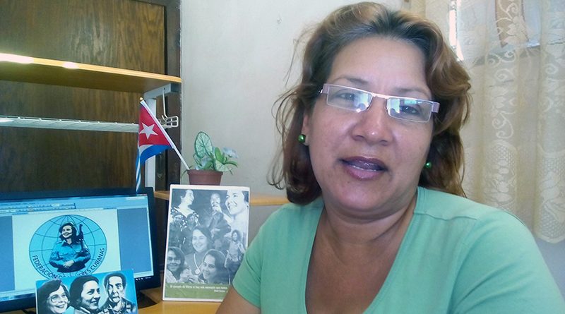 Caridad Molina Rondón, secretaria general de la FMC en Manzanillo // Foto Eliexer Peláez