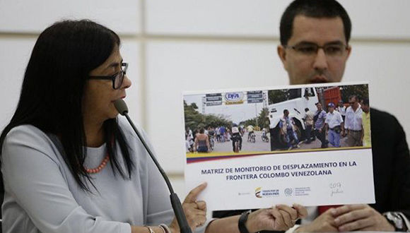 Venezuela denuncia ante Acnur campaña internacional para justificar intervención militar. Foto: @VTVcanal8/ Twitter.