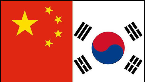 China y Corea del Sur. Foto: Twitter.