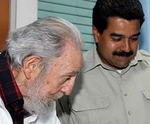 El presidente de Venezuela, Nicolás Maduro, durante un encuentro con Fidel Castro en La Habana. Foto: Archivo.