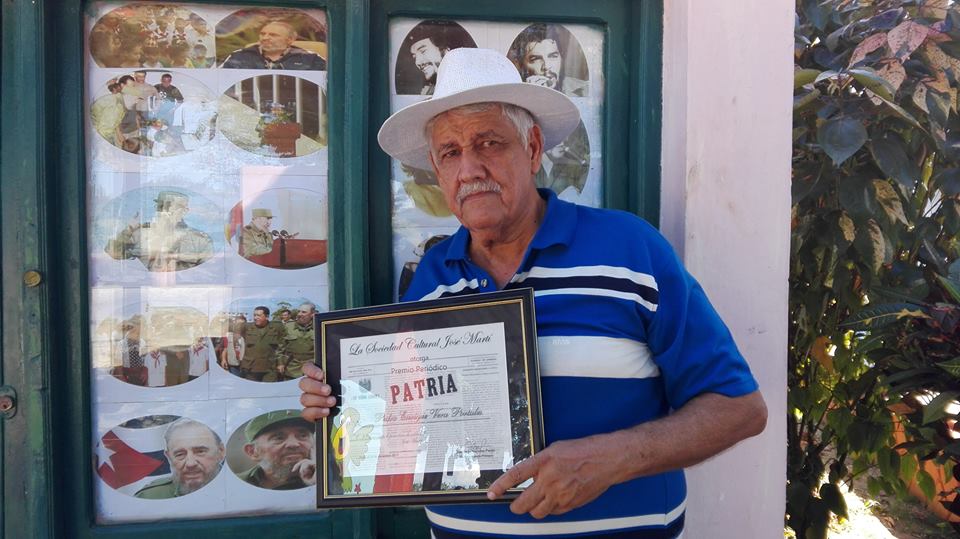 Pedro Enrique Vera Portales mereció por su palabra precisa y exacta el Premio Patria, de la Asociación José Martí // Foto Baldo Alexy