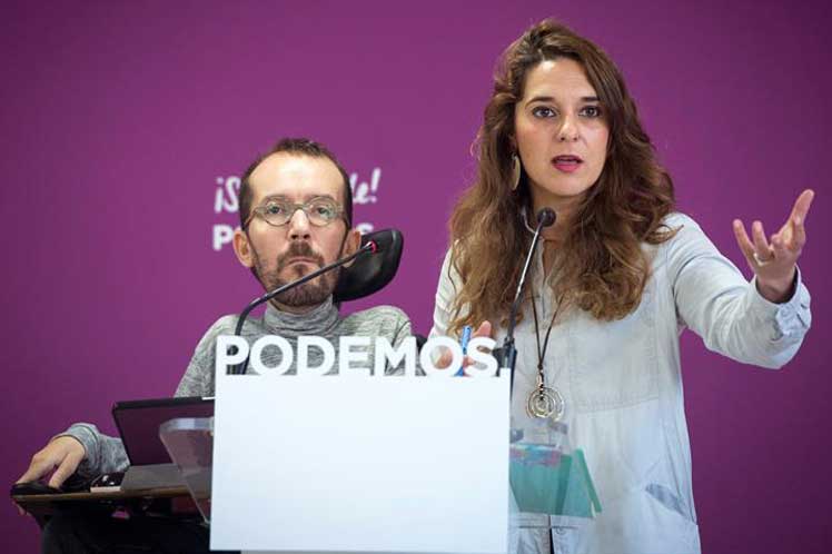 Noelia Vera, de la dirección de Podemos   Foto: PL 