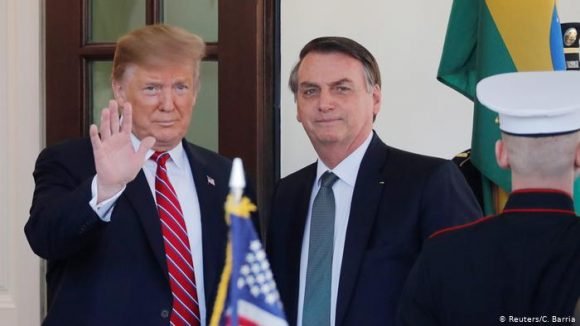 Trump y bolsonaro en la Casa Blanca, 19 de marzo de 2019. Foto: Reuters