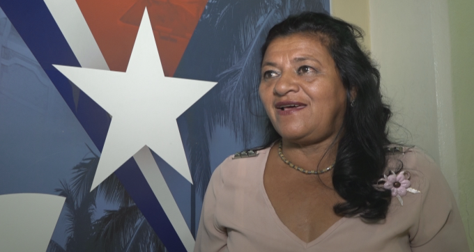 Rosa María García Enamorado es secretaria general del bloque número siete del consejo popular uno reparto Camilo Cienfuegos // Foto Eliexer Peláez