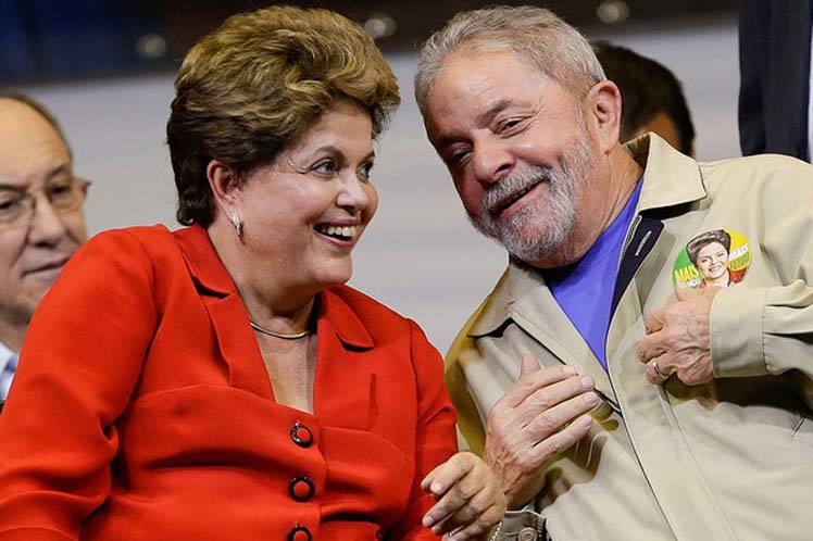 Lula es la voz de la resistencia y carga el estandarte de la lucha democrática, afirma Dilma Foto: Prensa Latina