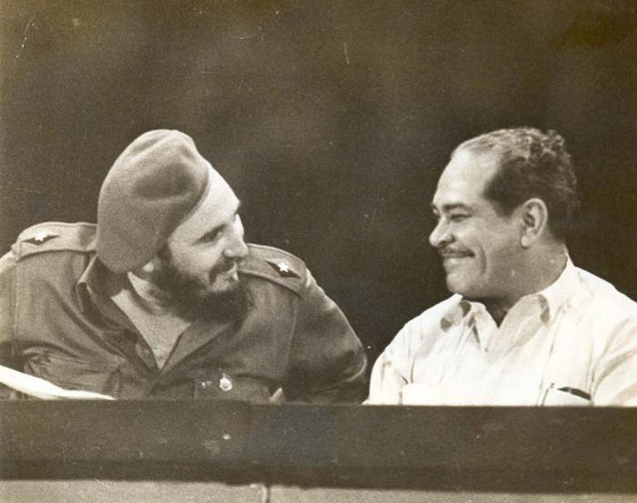 Fidel y Blas Roca // Foto: Archivos