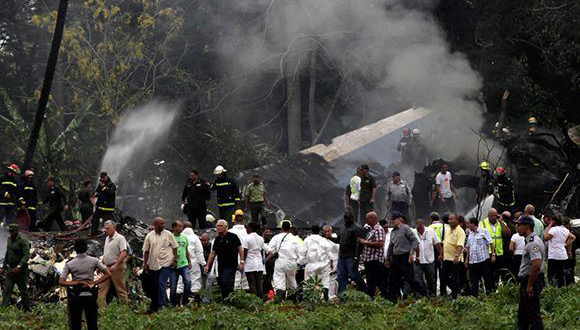 Accidente aéreo en La Habana // Foto Cubadebate