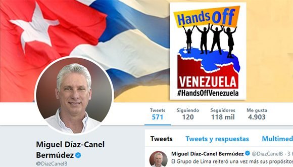 Díaz-Canel en Twitter.