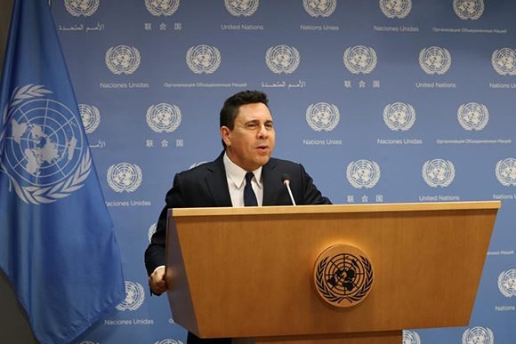 El embajador venezolano ante las Naciones Unidas, Samuel Moncada. Foto: @CancilleriaVE/Twitter