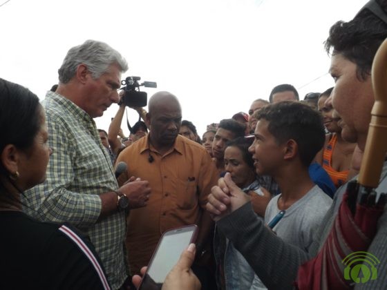 Presidente cubano durante su última visita a Pinar del Río, septiembre de 2018 // Foto: Radio Guamá