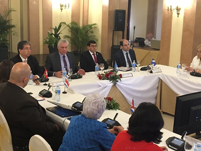 Mandatario cubano saludó a los participantes en esta reunión y ratificó la voluntad integradora de Cuba // Foto: Twitter de la Presidencia de Cuba