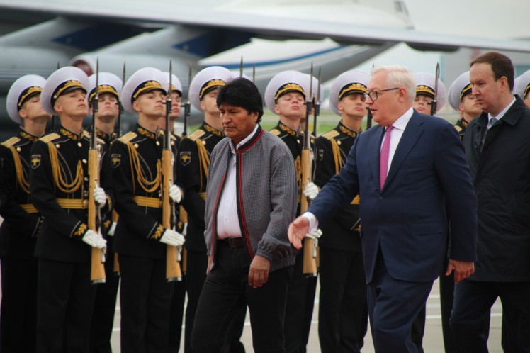 Para Morales, Rusia es un país que garantiza la no intervención de Estados Unidos en cualquier país del mundo. // Foto: Prensa Latina