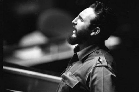 Horas que hicieron historia, primer discurso del Fidel en la ONU. Foto: Archivo.