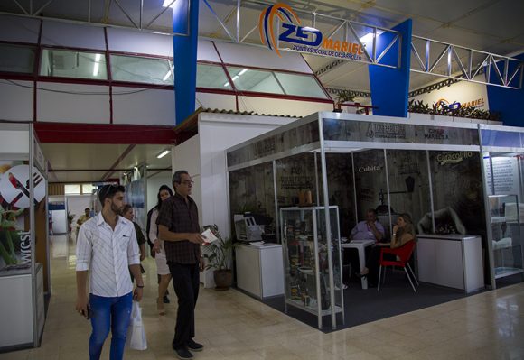 La Zona Especial de Desarrollo Mariel cuenta, por primera vez, con un pabellón en la Feria Internacional de La Habana // Foto: Irene Pérez/ Cubadebate.