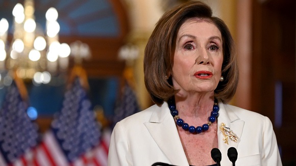 Nancy Pelosi, la presidenta de la Cámara de Representantes de Estados Unidos asegura que el presidente Trump violó la Constitución. Foto: Reuters