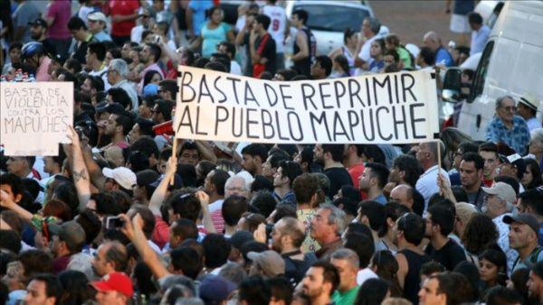 La comunidad mapuche se ha movilizado para demandar sean liberados sus compañeros presos // Foto @otbravelt