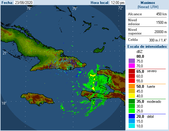 Tormenta tropical Laura captada por radar Gran Piedra de Santiago de Cuba// Foto INSMET 