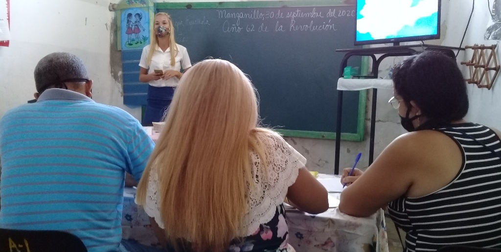 En la escuela especial Francisco Vicente Aguilera presentaron su ejercicio final los estudiantes de la enseñanza especial  //Foto Eliexer Pelaez Pacheco