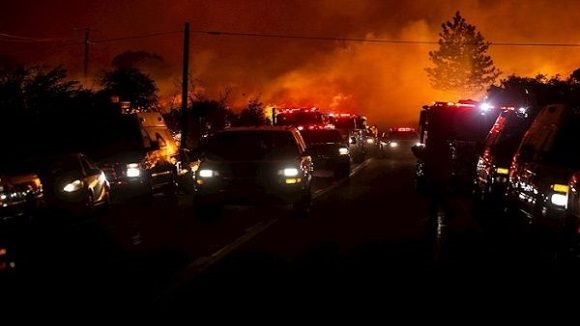 La policía de Vacaville instó a cooperar con las acciones de evacuación// Foto: EFE.