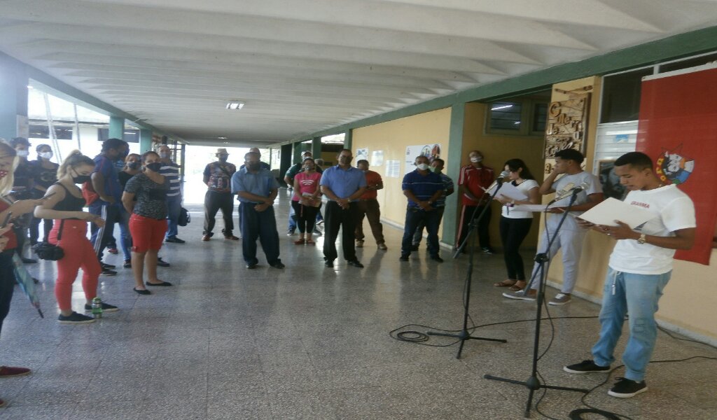 En el campus Blas Roca Calderío de la Universidad de Granma se dedica la jornada Gracias por todo, Fidel //Foto cortesía de Alina González Menéndez