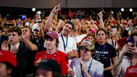 Seguidores de Donald Trump en unos de sus actos de campaña.// Foto The New York Times.