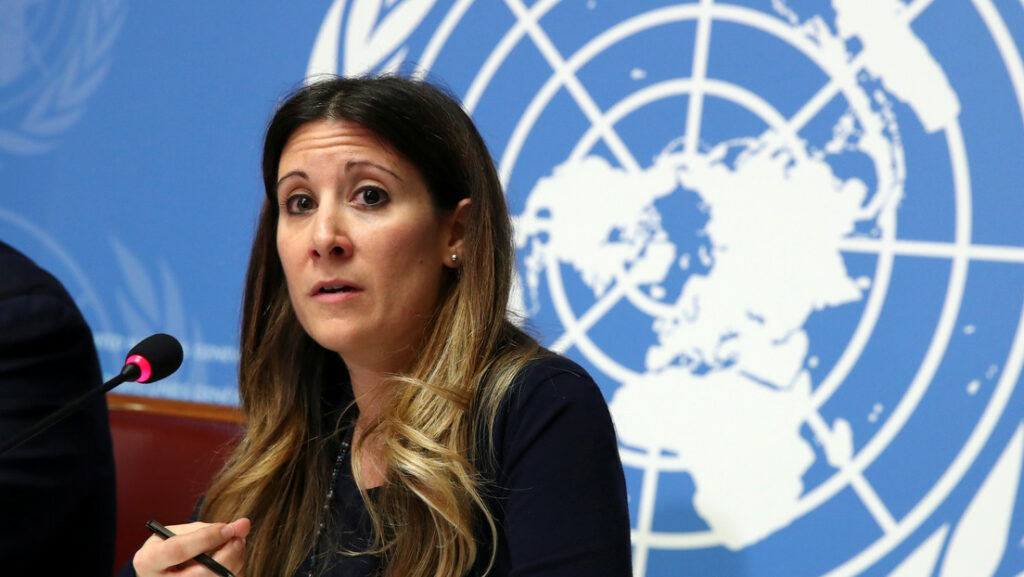 La jefa de la unidad de enfermedades emergentes de la Organización Mundial de la Salud (OMS), Maria Van Kerkhove, durante una rueda de prensa en Ginebra, Suiza, el 29 de enero de 2020.Denis Balibouse / Reuters