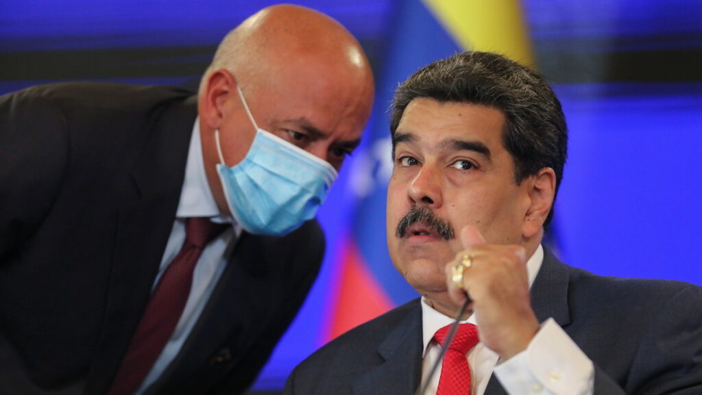 Maduro con Jorge Rodríguez en rueda de prensa tras los comicios legislativos, Caracas, diciembre de 2020Manaure Quintero / Reuters