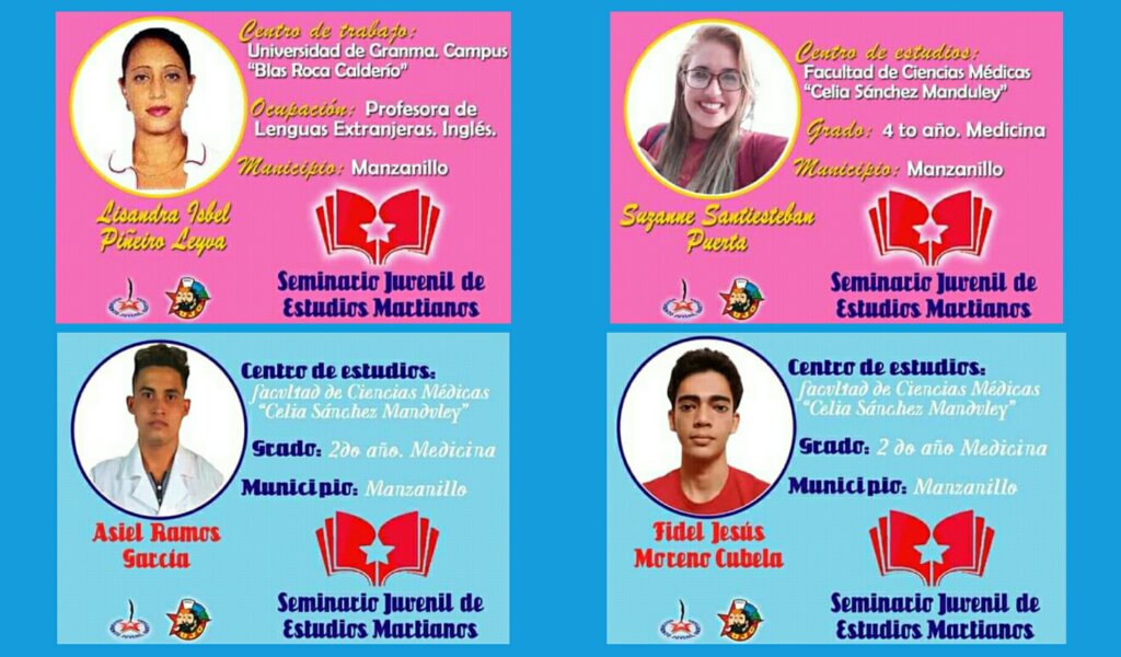Cuatro jóvenes manzanilleros asisten a la cita nacional que se desarrolla de manera online //Foto Eliexer Pelaez Pacheco