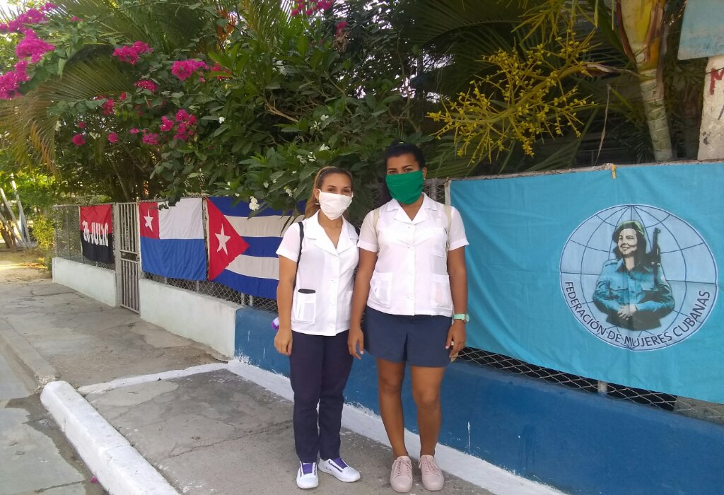Las federadas manzanilleras se unen a las pesquisas en el combate frente a la COVID-19 //Foto cortesía de la FMC de Manzanillo