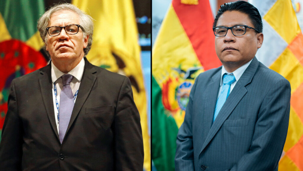 Secretario general de la OEA, Luis Almagro, y ministro de Justicia de Bolivia, Iván LimaReuters/David Estrada Larraneta / justicia.gob.bo