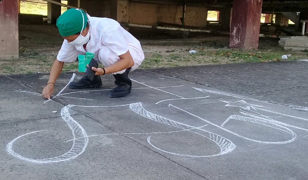 Los jóvenes voluntarios crearon varias iniciativas para la celebración //Foto Eliexer Pelaez Pacheco