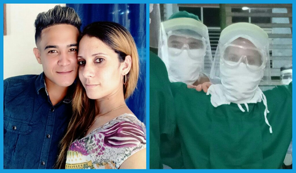Carmendelia y Pedrito son dos hermanos que juntos se fueron a brindar apoyo voluntario en una zona roja //Imagen Eliexer Pelaez Pacheco