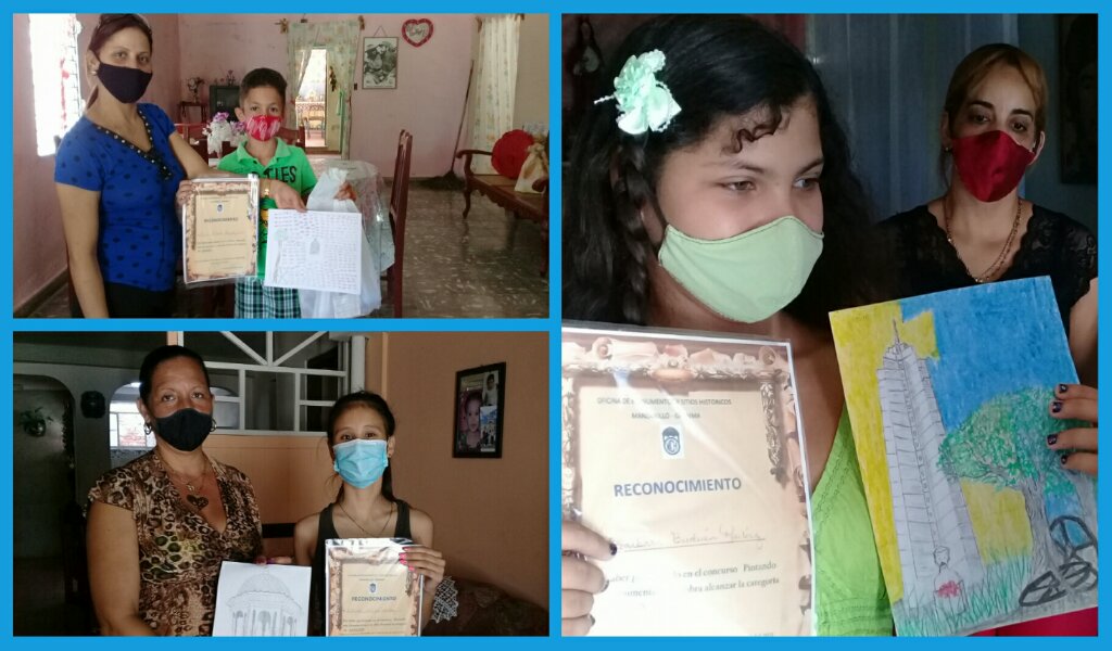 La entrega de los premios se realizó en el hogar de cada pequeño //Imagen Eliexer Pelaez Pacheco
