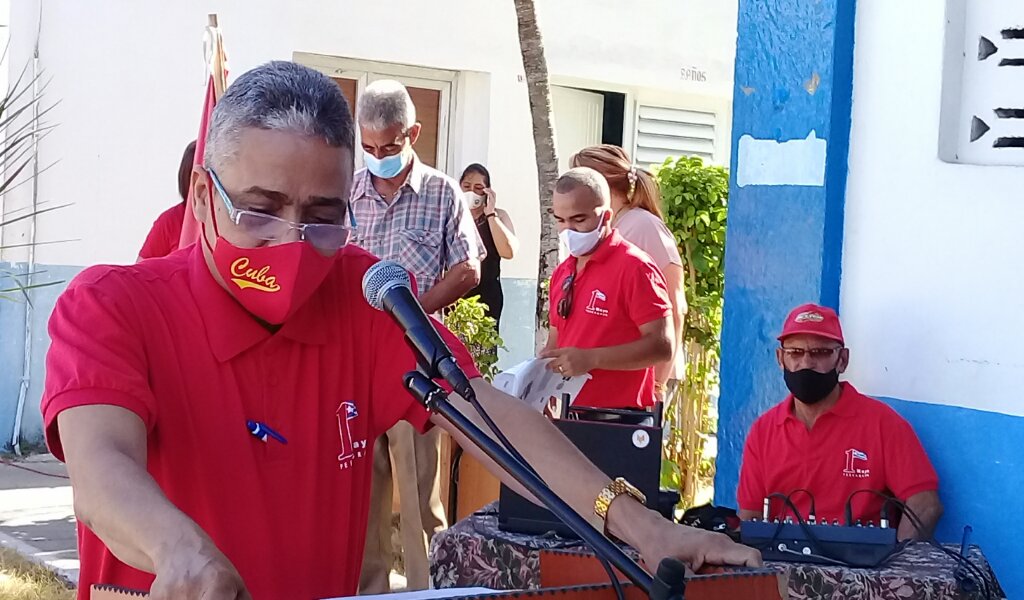 Raúl Liens Cabrera, director Pescagran presentó los resultados obtenidos por el colectivo en el 2020 //Foto Eliexer Pelaez Pacheco