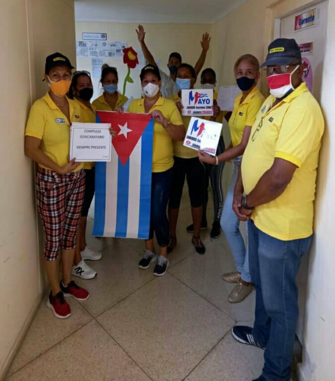 Celebración del Día del Proletariado Mundial en el Complejo Guacanayabo Manzanillo de la Corporación CIMEX //Foto cortesía de Zucel Grant